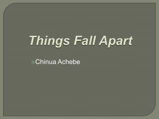 Реферат: Analysis Of Things Fall Apart